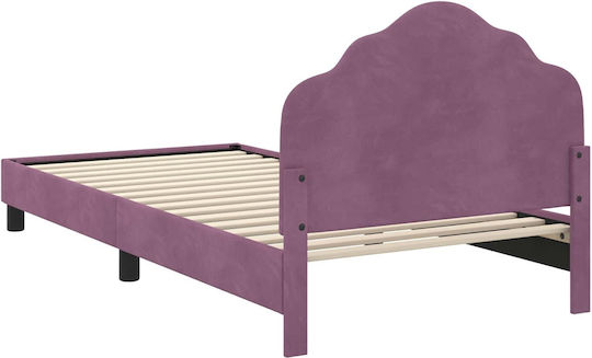 Pat pentru Copii Single Violet pentru Saltea 90x190cm