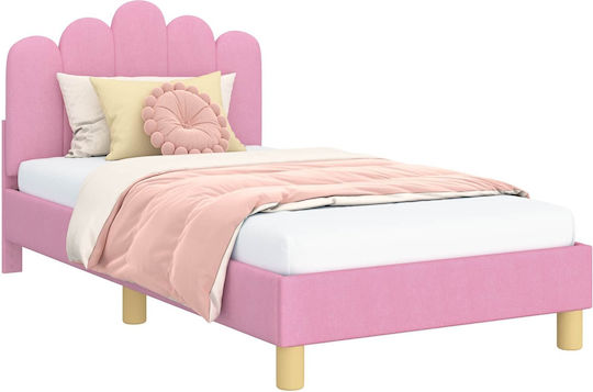 Kinderbett Einzeln Rosa für Matratze 80x160cm