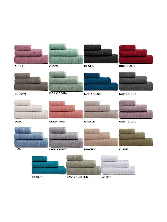 Melinen Bath Towel Fresca 70x140cm Light Grey Weight 500gr/m²