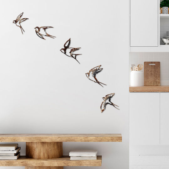 Wallity Σετ Διακοσμητικά Τοίχου από Μέταλλο 14cm 5τμχ Wallity Σετ Διακοσμητικά Τοίχου από Μέταλλο 14cm 5τμχ