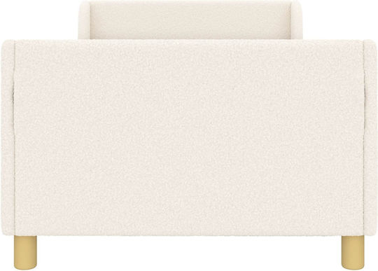 Kids Bed Single Beige for Mattress 90x200cm