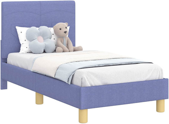 Kids Bed Single Blue for Mattress 70x140cm