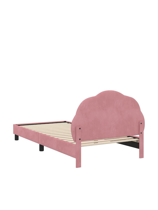 Kids Bed Single Pink for Mattress 90x190cm