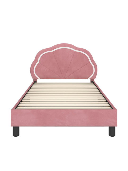 Kids Bed Single Pink for Mattress 90x190cm