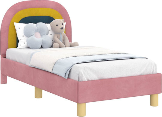 Kinderbett Einzeln mit Stauraum Rosa für Matratze 70x140cm