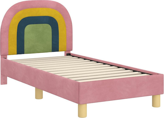 Kinderbett Einzeln mit Stauraum Rosa für Matratze 70x140cm