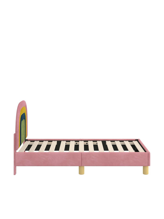 Kids Bed Single with Storage Space Pink for Mattress 70x140cm