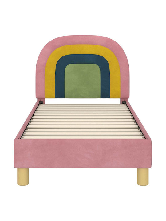 Kids Bed Single with Storage Space Pink for Mattress 70x140cm
