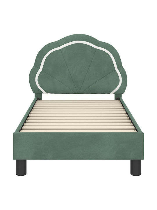 Pat pentru Copii Single Albastru deschis pentru Saltea 70x140cm
