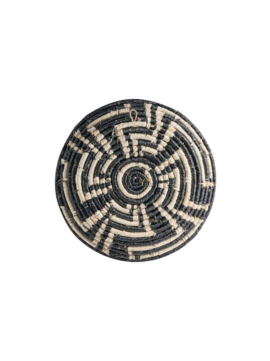 Beliani Set of 6 Multicolored Seagrass Wall Decorations Hoabinh