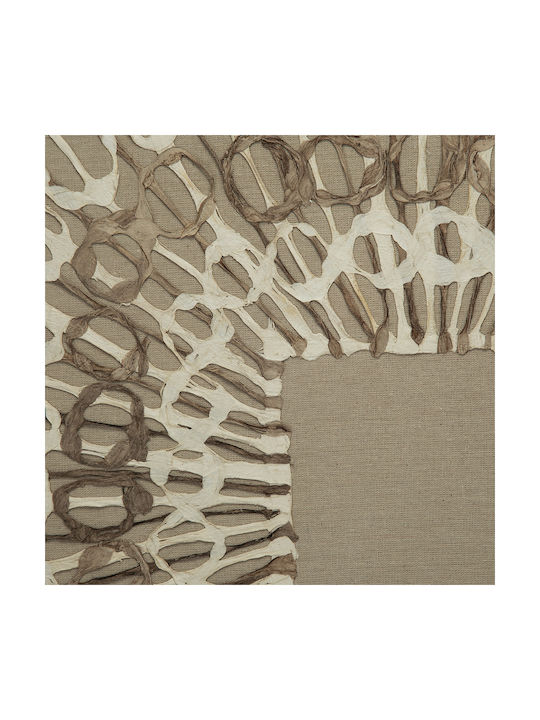 Artekko Διακοσμητικό Τοίχου Mosaic Μπεζ από Ξύλο 60x3x60cm 2τμχ