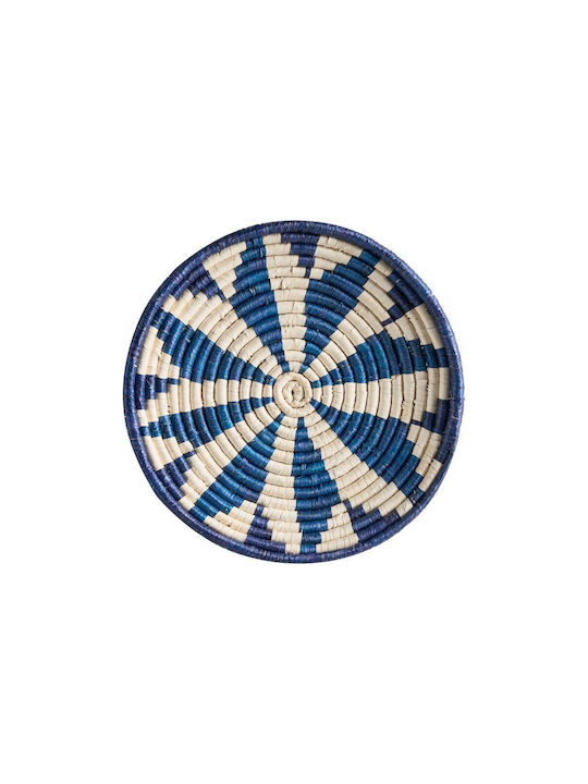 Beliani Set of 6 Multicolored Seagrass Wall Decorations Hoabinh