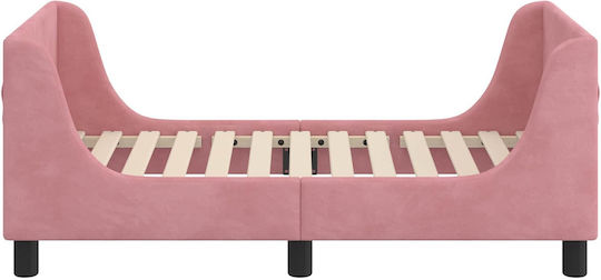 Kids Bed Single Pink for Mattress 70x140cm