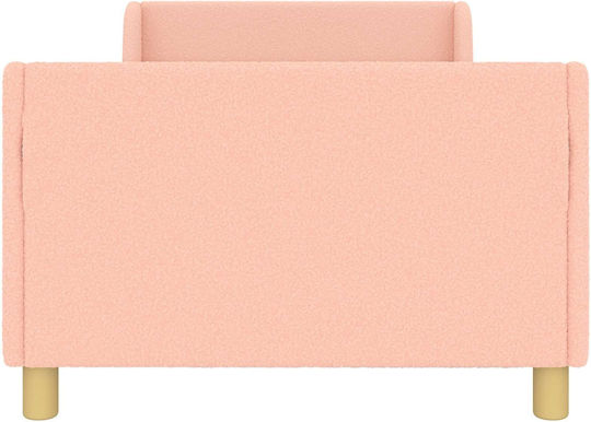 Kids Bed Single Pink for Mattress 90x200cm