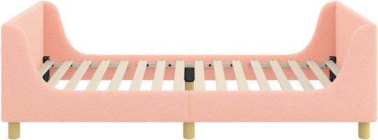 Kids Bed Single Pink for Mattress 90x200cm