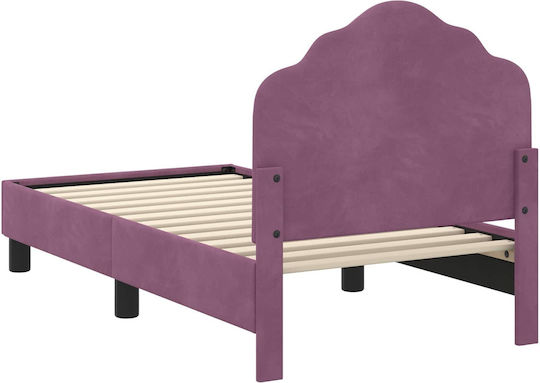 Kinderbett Einzeln Lila für Matratze 70x140cm