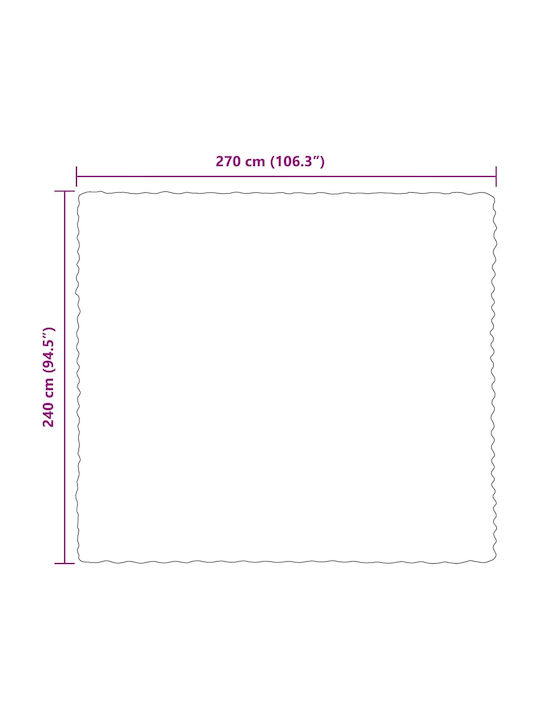 vidaXL Pelzige Bettdecke Übergröße 240x270cm Beigefarbe