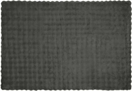 vidaXL Κουβέρτα Γούνινη Μονή 150x220εκ. Σκούρο Γκρι