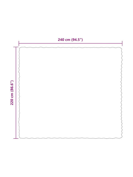 vidaXL Pelzige Decke Übergröße 220x240cm Dunkelgrün