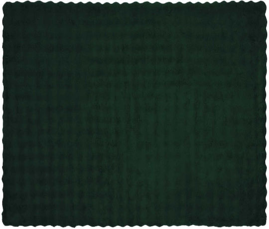vidaXL Furry Blanket Double 220x240cm Dark Green