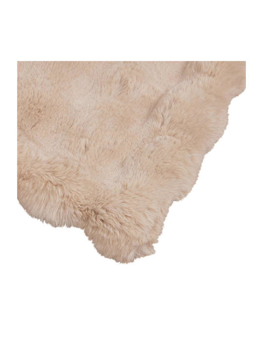 vidaXL Furry Single Blanket 150x220cm Beige