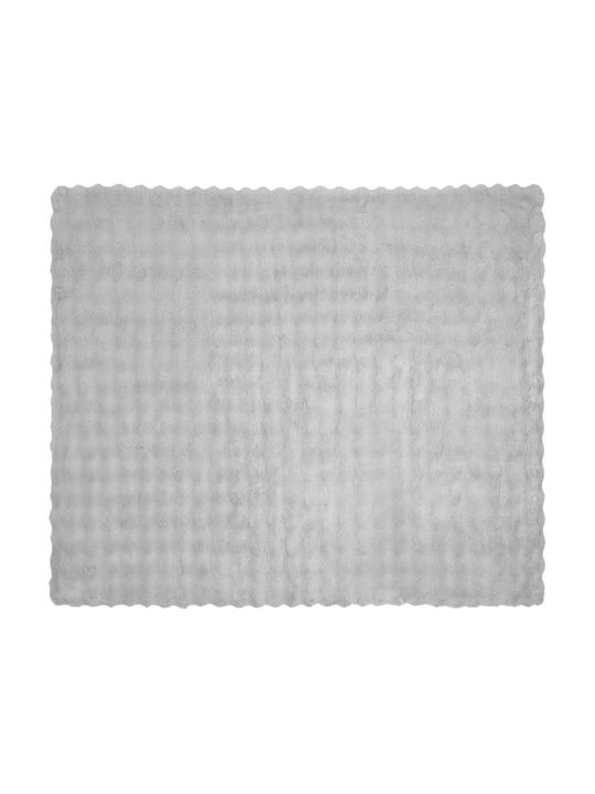vidaXL Κουβέρτα Γούνινη Υπέρδιπλη 220x240εκ. Γκρι