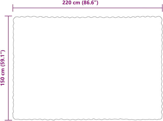 vidaXL Κουβέρτα Γούνινη Μονή 150x220εκ. Μπεζ