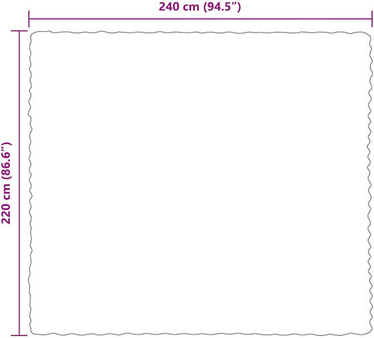 vidaXL Pătură Blănoasă Superdublă 220x240cm Bej