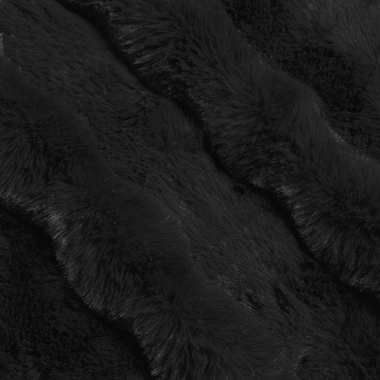 vidaXL Pelzige Decke Übergröße 220x240cm Schwarz