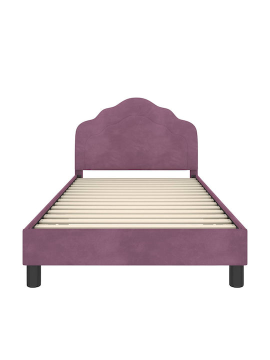 Pat pentru Copii Single Violet pentru Saltea 80x200cm
