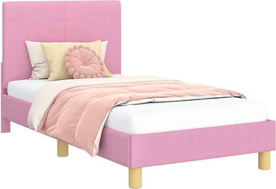 Kinderbett Einzeln Rosa für Matratze 80x160cm