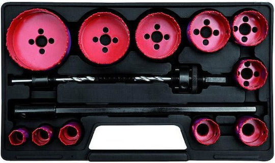 Yato Hole Saw Kit Bimetal HHS HSS for Wood, Metal and Plastic 1620gr YT-03381