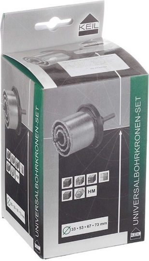 Keil Set Diamant Lochsägen Diamantkronen mit Durchmesser von 33mm bis 73mm für Holz, Ziegel, Fliese und Kunststoff 1000gr