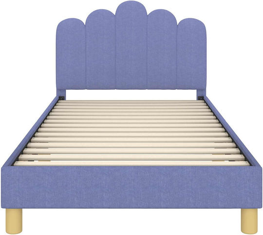 Kinderbett Einzeln Blau für Matratze 80x200cm