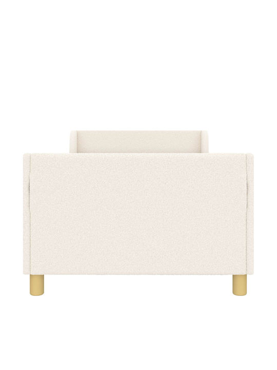 Kids Bed Single Beige for Mattress 90x190cm