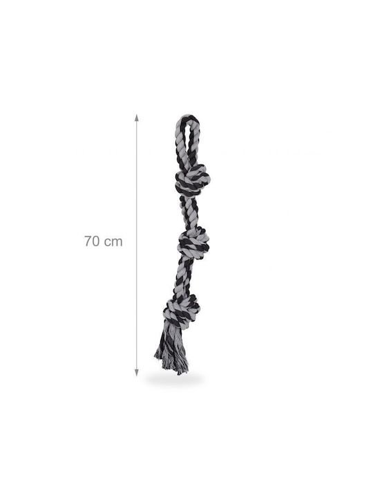 Relaxdays Dog Toy Ropes Relaxdays Black Gray 100% Polyester