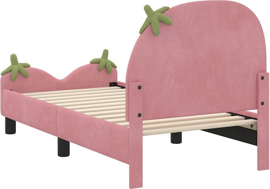 Kinderbett Einzeln Rosa für Matratze 70x140cm
