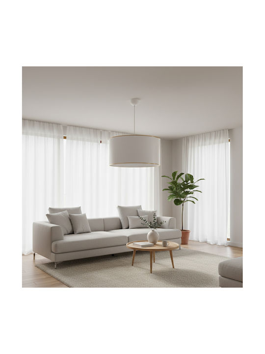 Megapap Alloy Pendant Light White with Socket E27 38x20x70cm