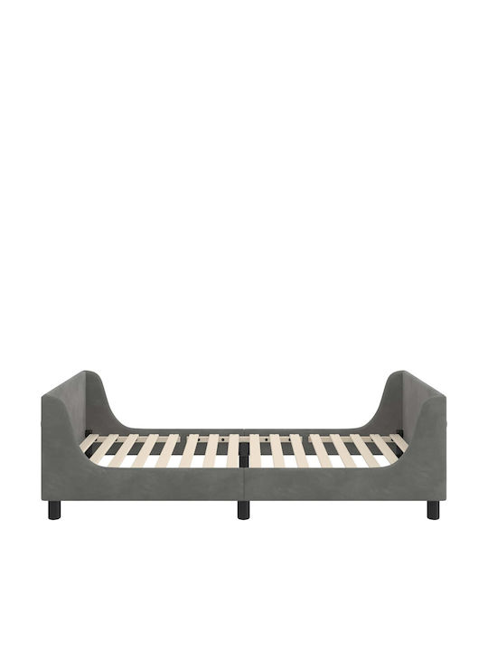 Παιδικό Κρεβάτι Μονό Γκρι για Στρώμα 80x200cm