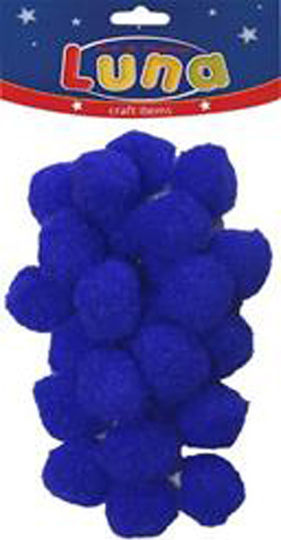 Luna Pom Pom Handwerk Blau Set 25Stück 000620465