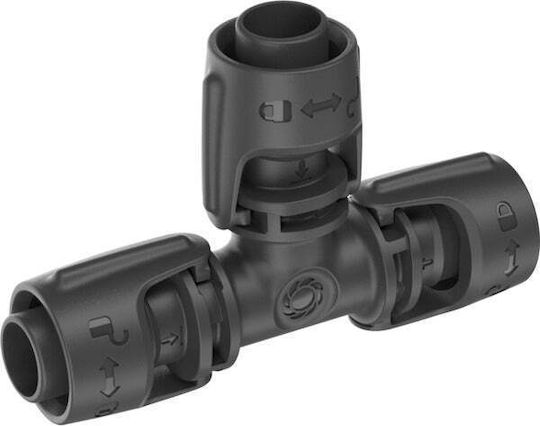 Gardena 13201-20 T Shaped Connector Pipe 13x13mm 2pcs Black