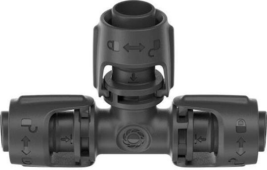 Gardena 13201-20 T Shaped Connector Pipe 13x13mm 2pcs Black