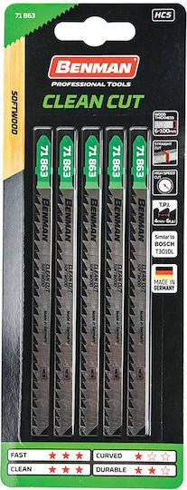 Benman Jig Saw Blade for Wood 132mm 71863