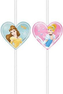 Procos Set of 4 Princess Cardboard Straws