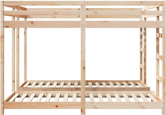 Pat pentru Copii Cușeta Single Bej pentru Saltea 80x200cm