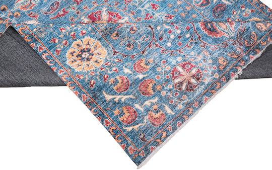 Klonaras Aurora 9257 Teppich Rechteckig Synthetisch,Polyester/Cotton/Leather Blau