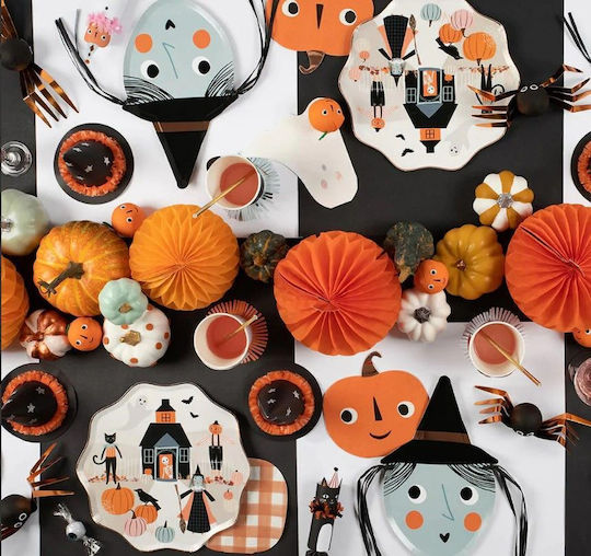 Meri Meri Pumpkin Plate for Party Halloween 224316