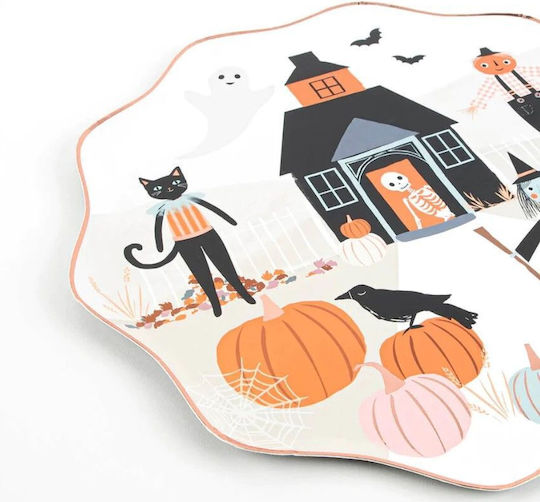 Meri Meri Pumpkin Plate for Party Halloween 224316