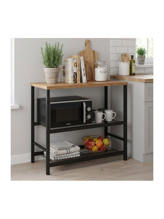 Rectangular Side Table Mulligan Wooden Brown L80xW40xH80cm