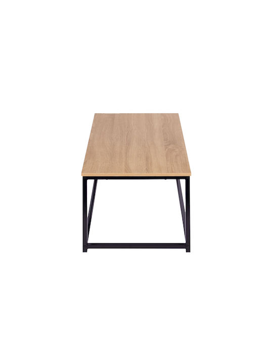Rectangular Central Wooden Coffee Table Black W90xD48xH40cm